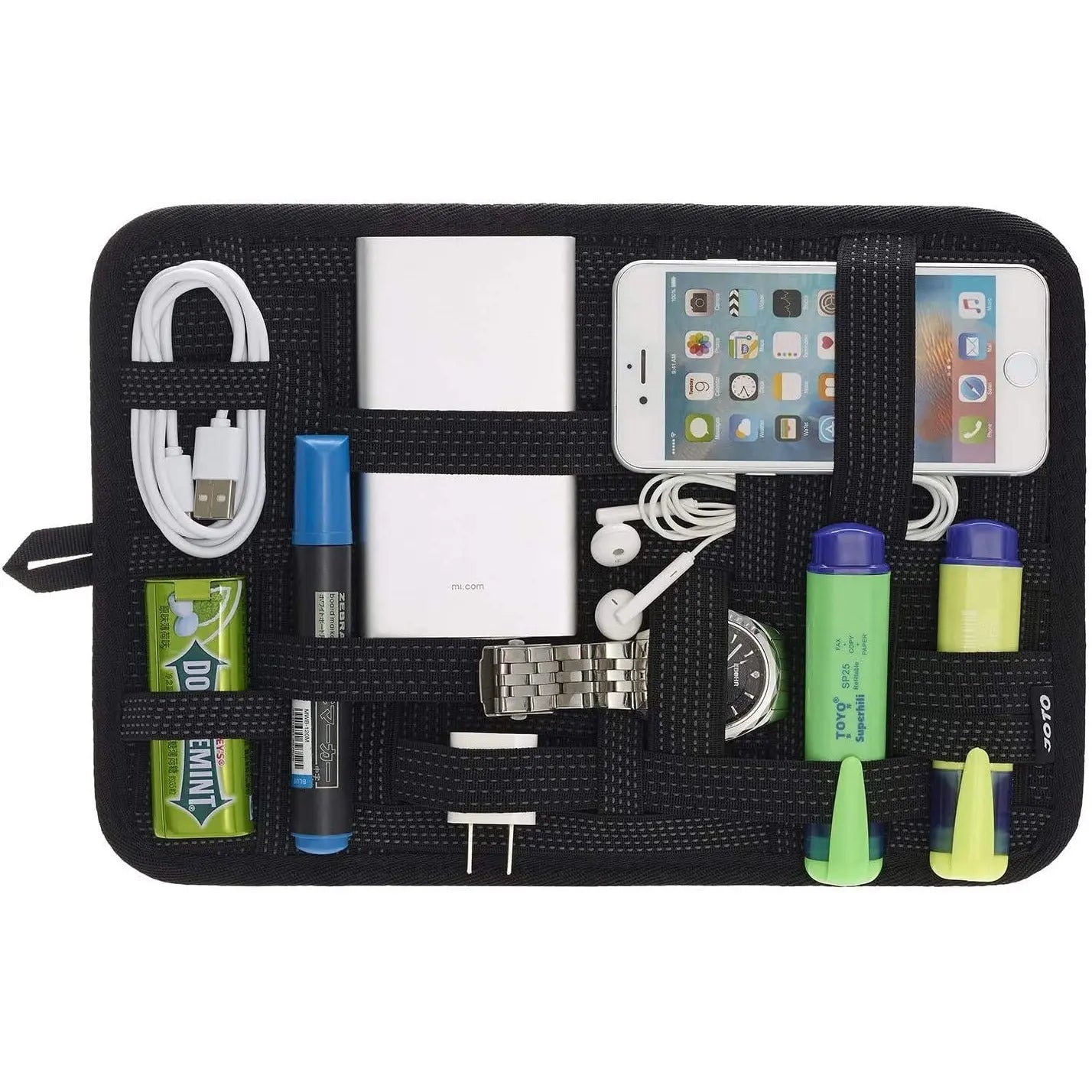 JOTO Travel Gear Management Organize Bag for Electronics Accessories Black Pattan Australia